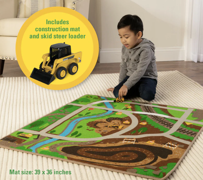 John Deere Playmat with Mini Vehicle Digger & Mat playmat