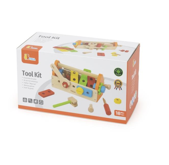 Viga Wooden Tool Box with Tools