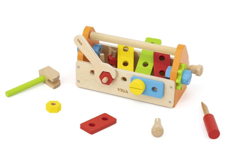 Viga Wooden Tool Box with Tools