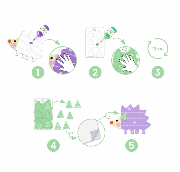Djeco Small Forms Magic Finger Painting Set