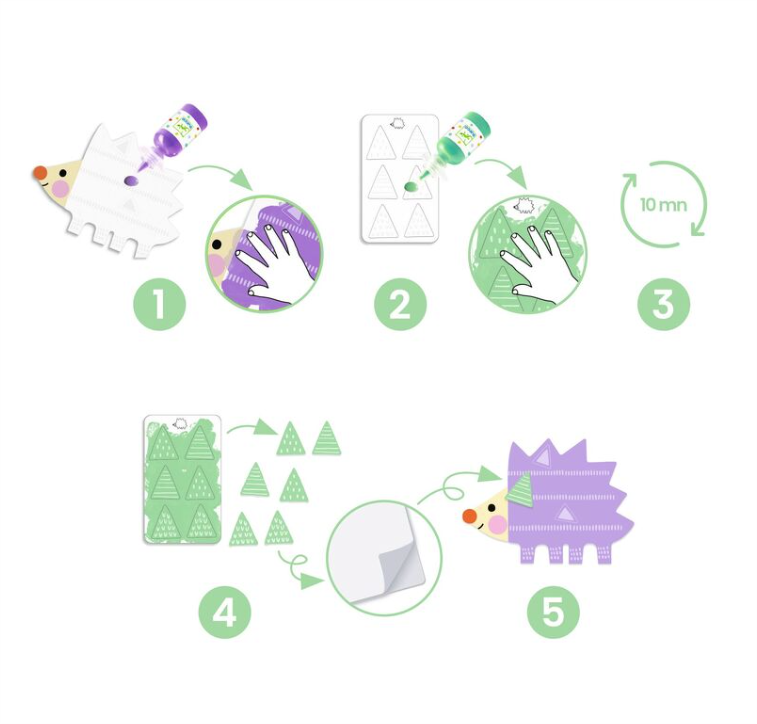 Djeco Small Forms Magic Finger Painting Set