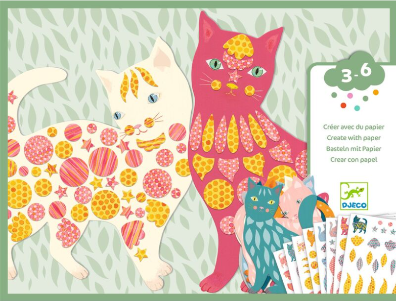 Djeco Elodie's Cute Cats Create with Paper Craft