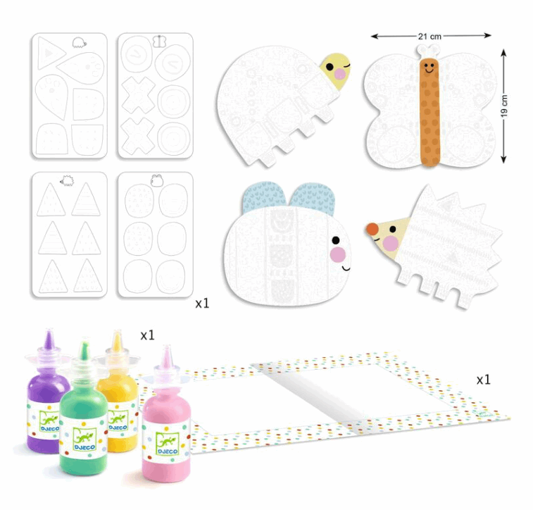 Djeco Small Forms Magic Finger Painting Set