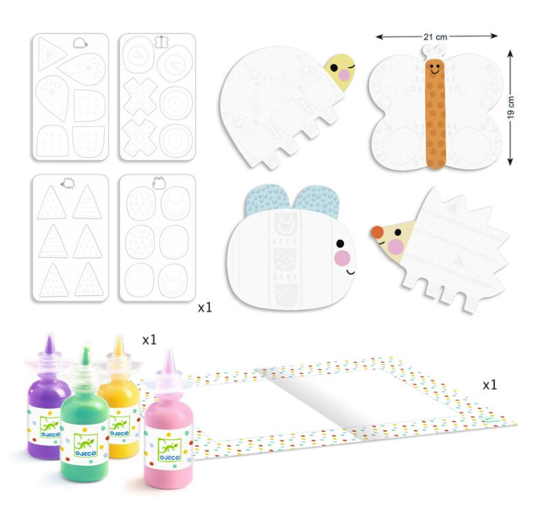 Djeco Small Forms Magic Finger Painting Set