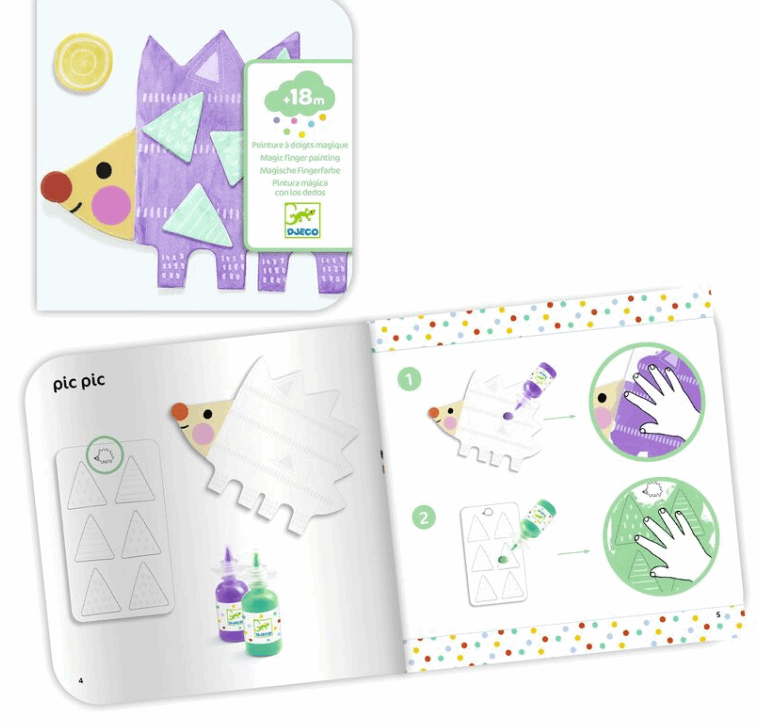 Djeco Small Forms Magic Finger Painting Set