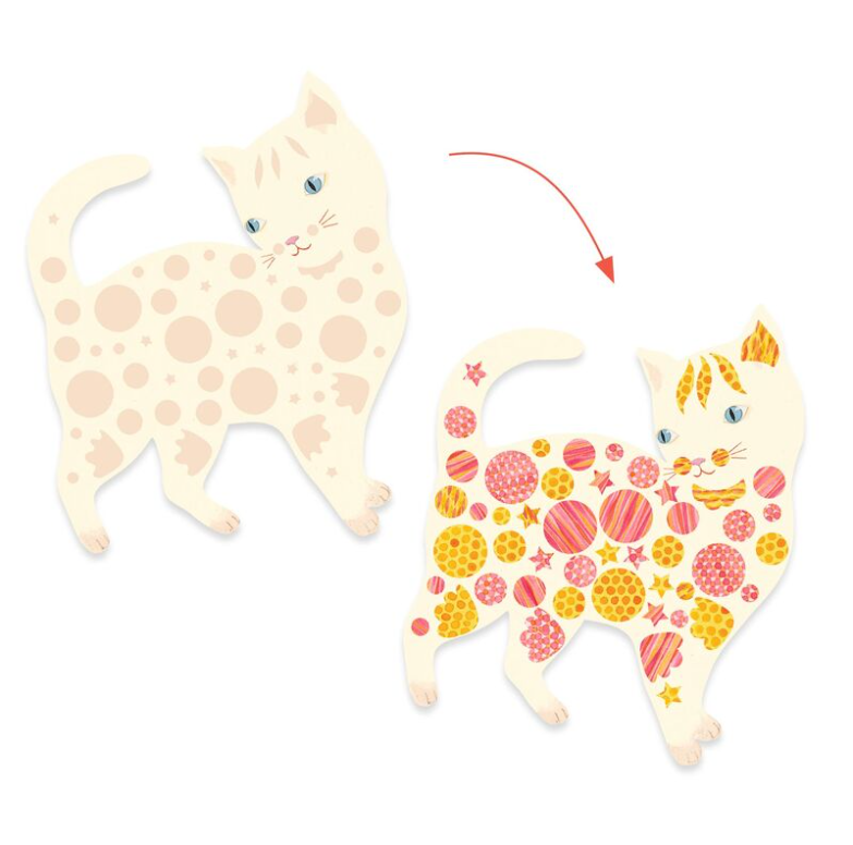 Djeco Elodie's Cute Cats Create with Paper Craft
