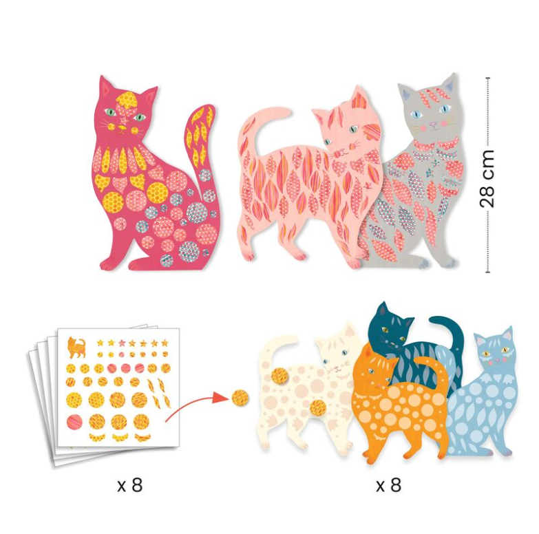Djeco Elodie's Cute Cats Create with Paper Craft