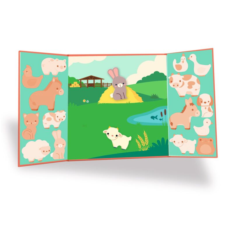 Djeco Repositionable Stickers Farm Animals