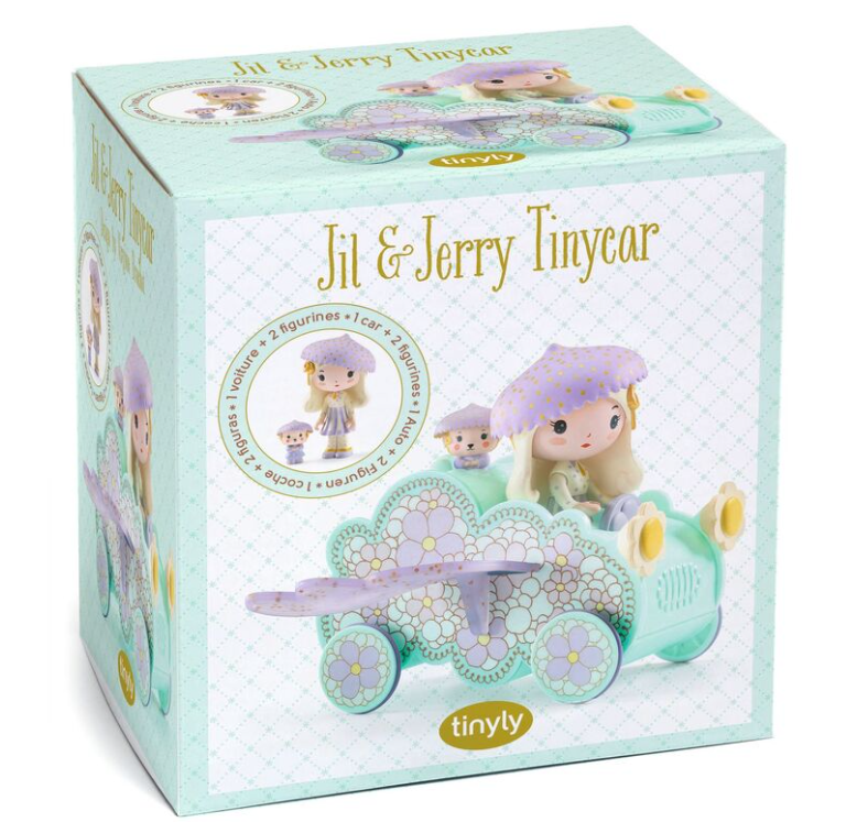 Tinyly Jil & Jerry Figurine & Tinycar