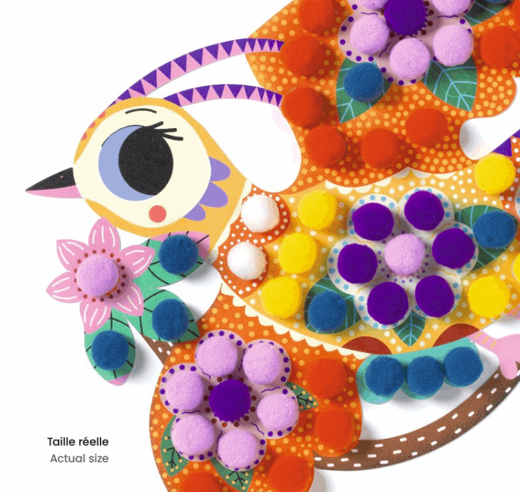 Djeco Shapes and Bobbles Pompom Assortment Collage