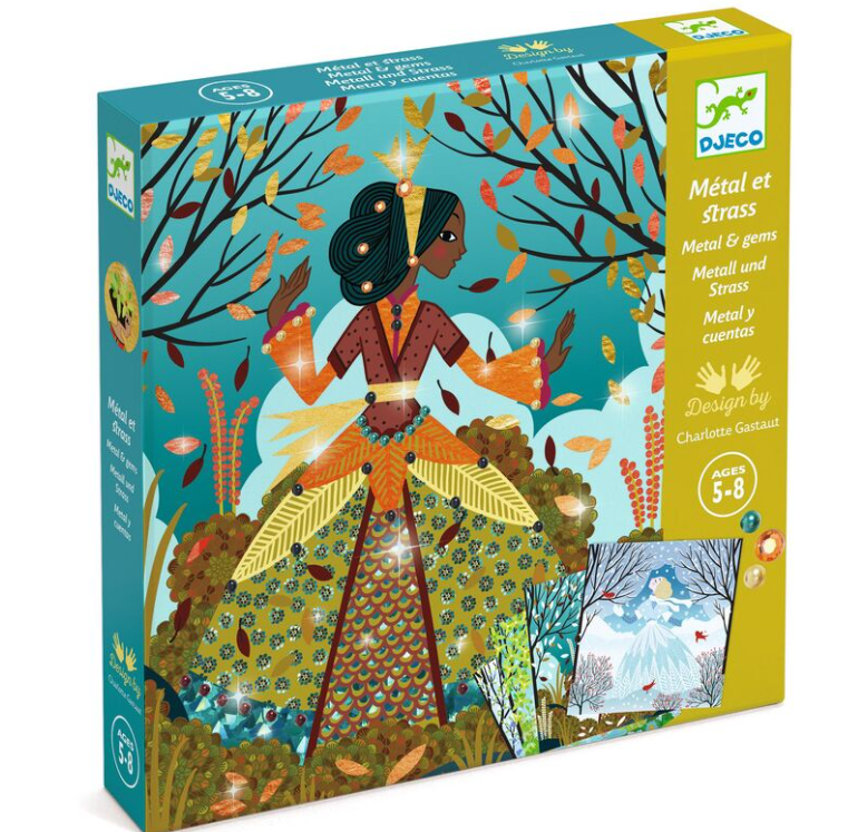 Djeco Dresses In Seasonal Colours Foil Art Craft Kit