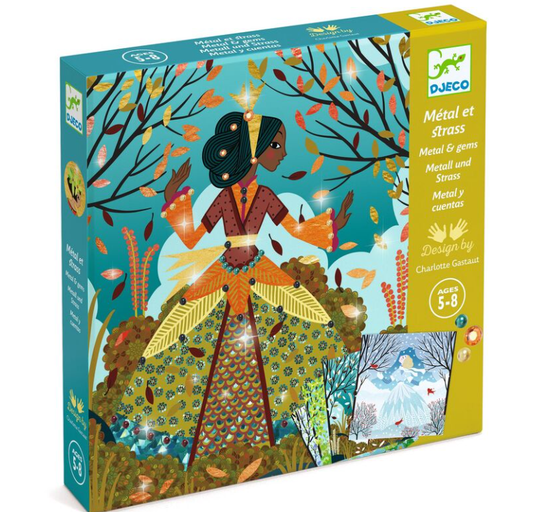 Djeco Dresses In Seasonal Colours Foil Art Craft Kit