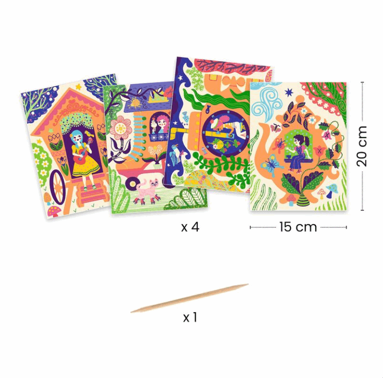 Djeco Wacky House Scratch Cards