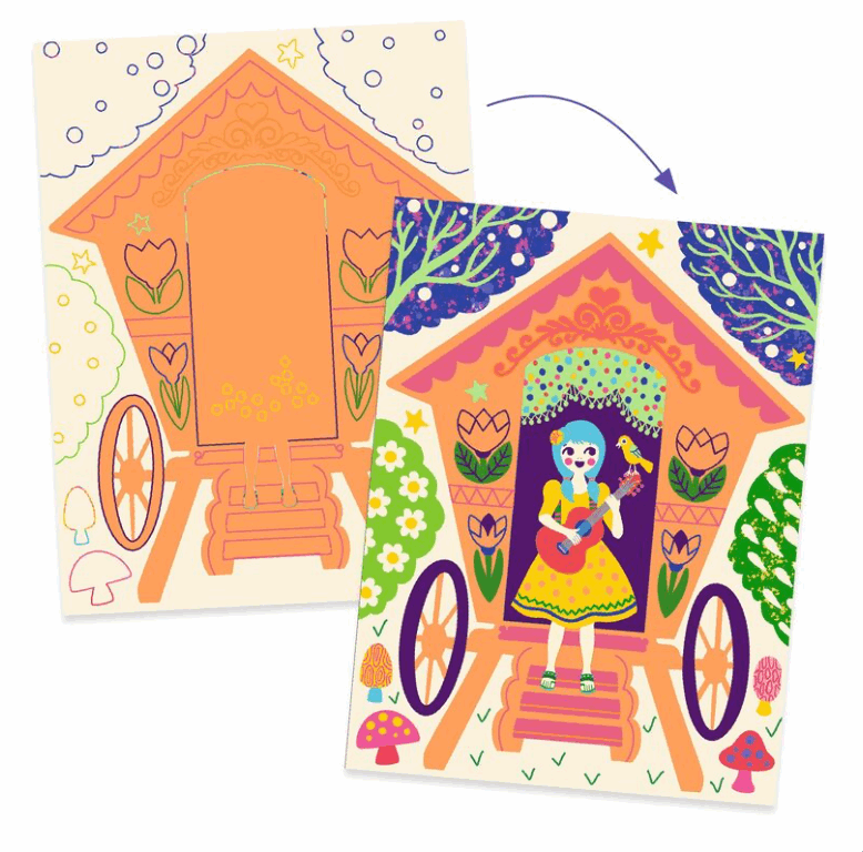Djeco Wacky House Scratch Cards