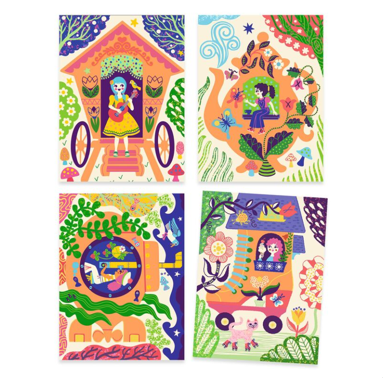 Djeco Wacky House Scratch Cards