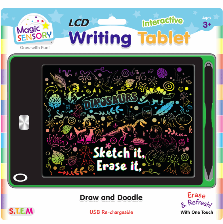 Magic Sensory LCD Table Green Dinosaur (USB rechargable)
