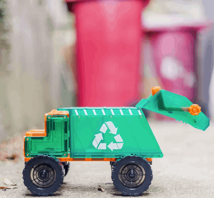 Tile Tek Magnetic Tiles 14pc MEGA Recycling Truck