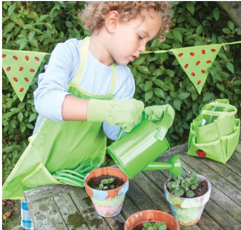 Bigjigs Toys Small Tote Bag with Garden Tools garden play tools