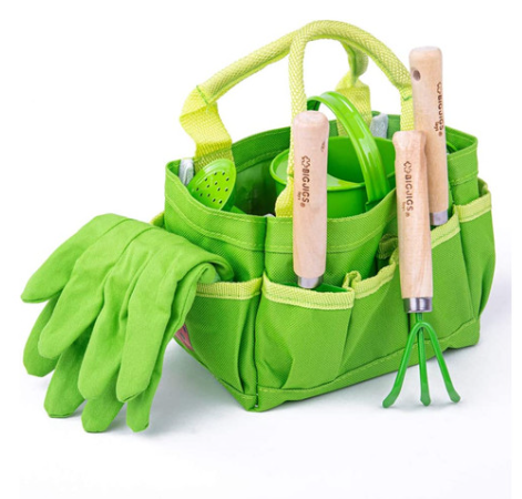 Bigjigs Toys Small Tote Bag with Garden Tools garden play tools