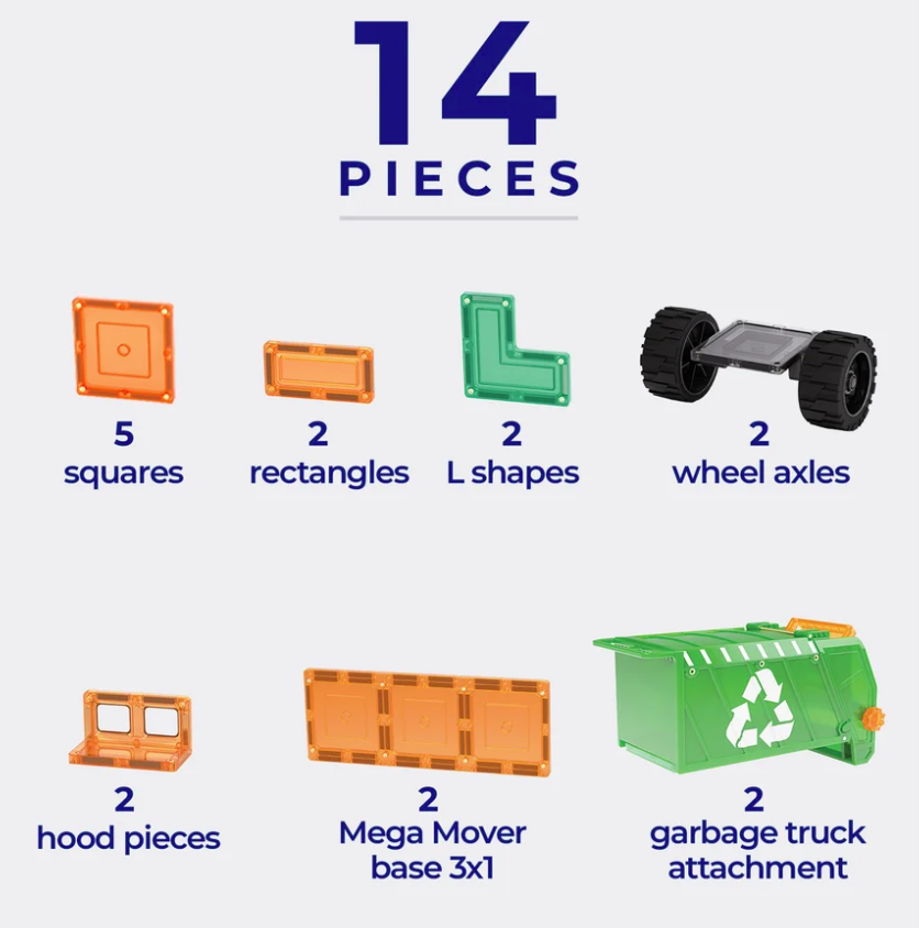 Tile Tek by Learn & Grow Toys MEGA Recycling Truck