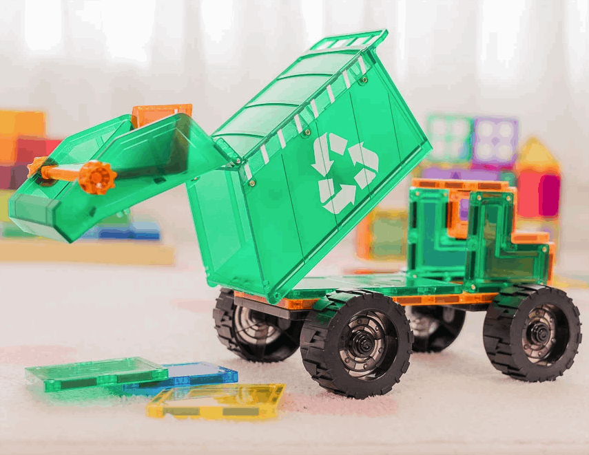 Tile Tek Magnetic Tiles 14pc MEGA Recycling Truck