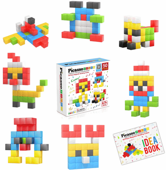 Picasso Tiles 50pc Magnetic Building Cubes