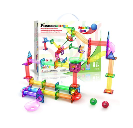 Picasso Tiles Magnetic Marble Run Set 40pc