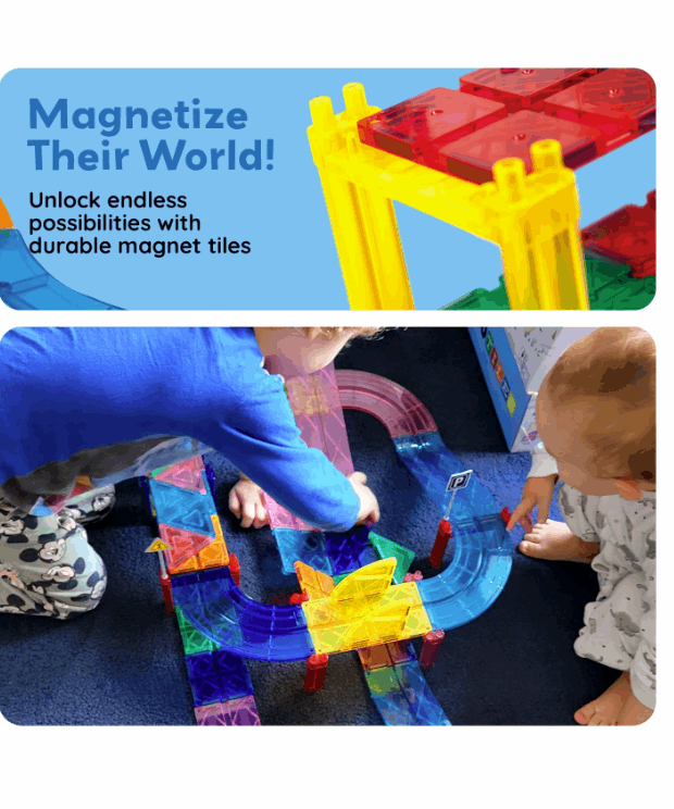 Picasso Tiles Magnetic Race Track Set 30pc