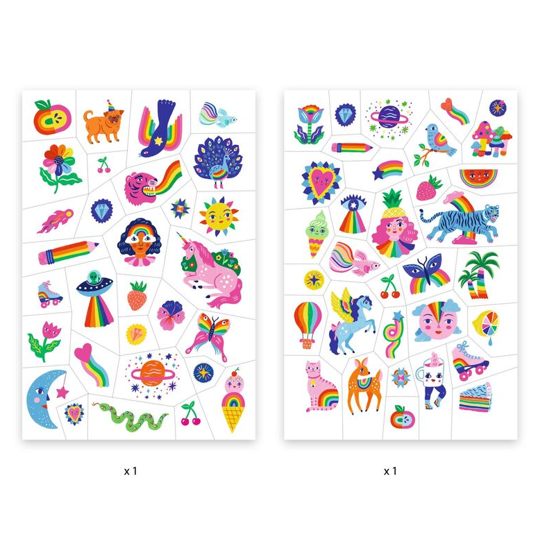 Djeco Temporary Tattoos Rainbow 50pc