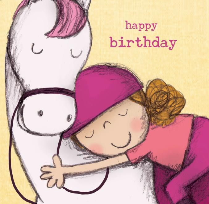Birthday Card Pony Ride by Anne Marie Finn