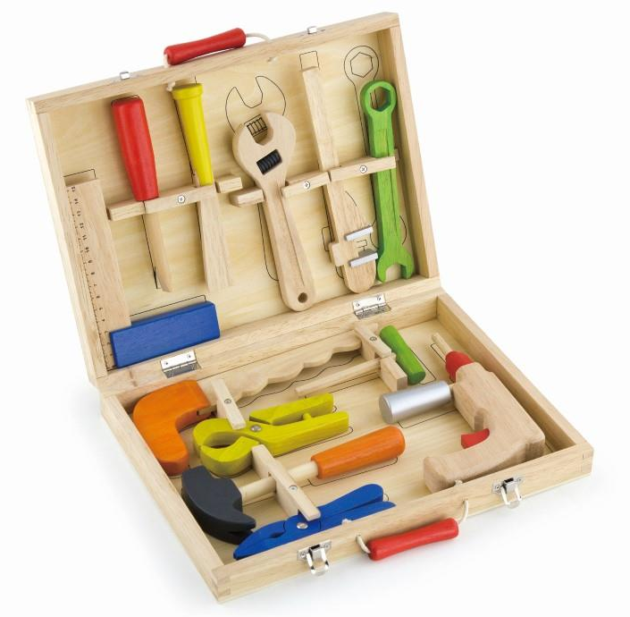 Viga Wooden Tool Box Playset Construction