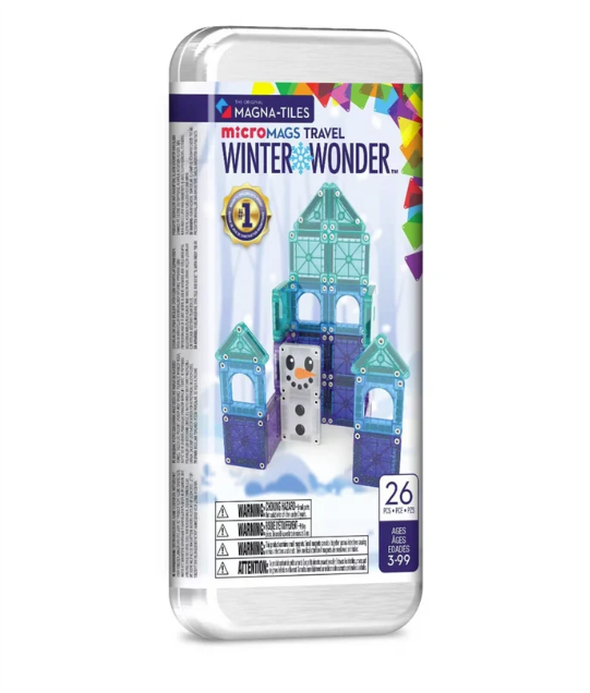 Magna Tiles MicroMags Winter Wonder 26pc Travel Set