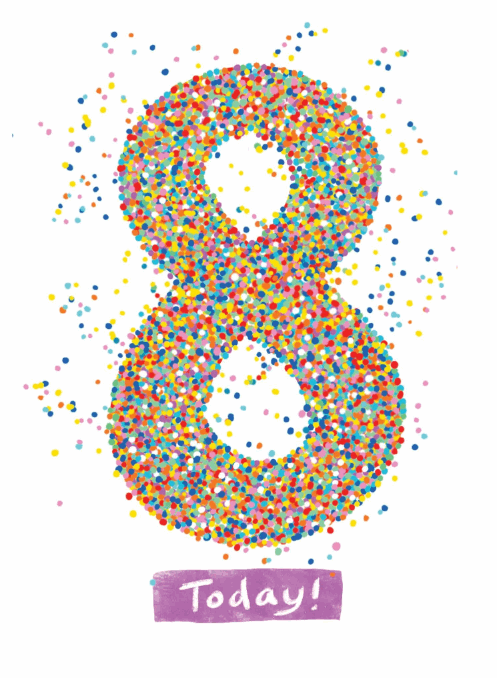 Birthday Card Sprinkles No.8 by Cat MacInnes