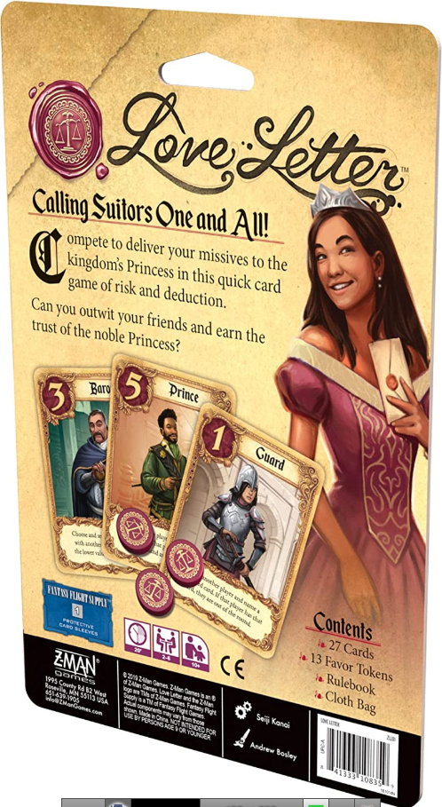 Love Letter Card Game Card Game