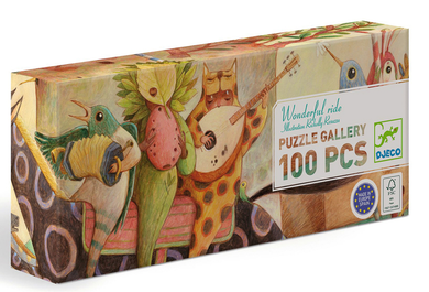 Djeco Wonderful Ride 100pc Gallery Puzzle with Poster Puzzle