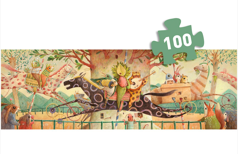 Djeco Wonderful Ride 100pc Gallery Puzzle with Poster Puzzle