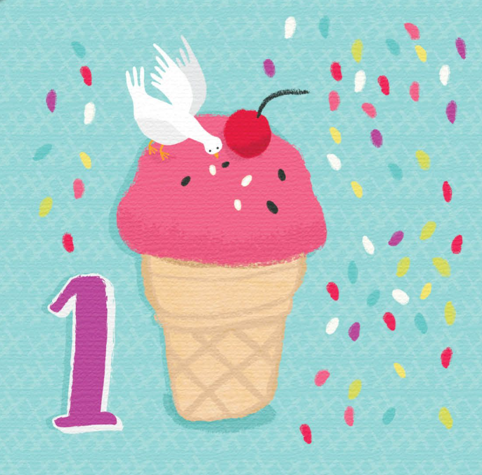 Birthday Card Ice Cream No.1 by Caitlin Murray