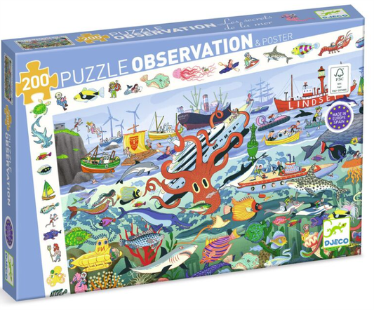 Djeco Secrets of the Sea Observation Puzzle 200pc