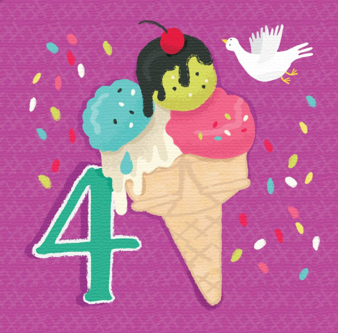 Birthday Card Ice Cream No.4 by Caitlin Murray