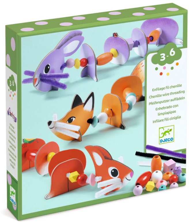 Djeco Threading Cute Animals Activity