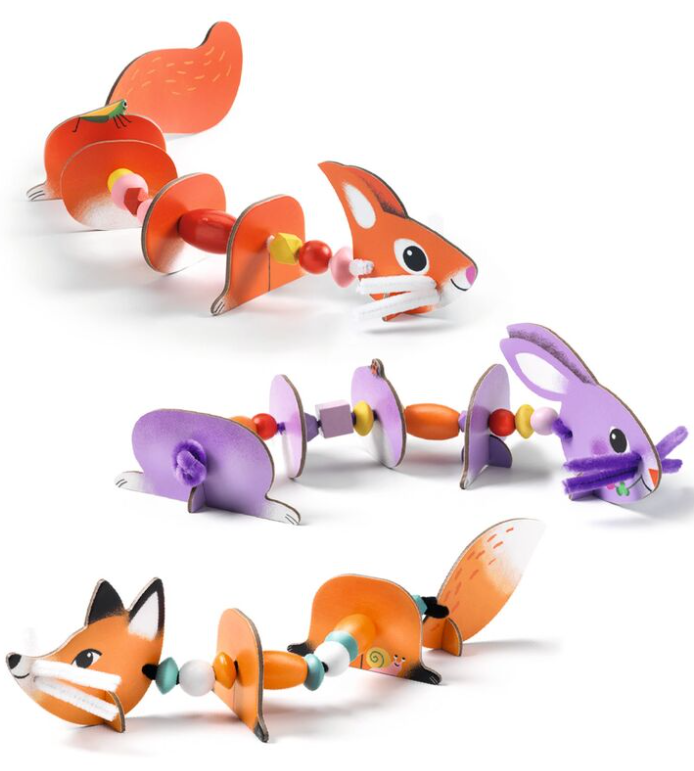 Djeco Threading Cute Animals Activity