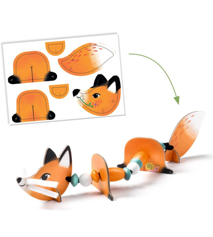 Djeco Threading Cute Animals Activity