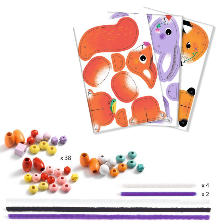 Djeco Threading Cute Animals Activity