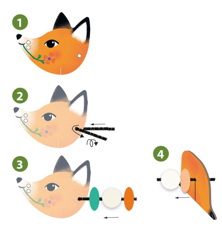 Djeco Threading Cute Animals Activity