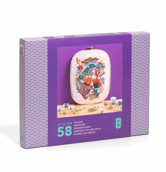 Djeco Atelier 58 Floral Beadwork Embroidery Kit