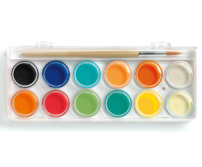 Djeco 12 Colour Palette Classic Art & Craft