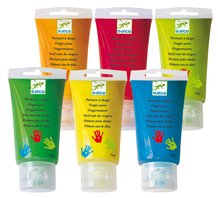 Djeco Finger Paint Tubes 6pc Art & Craft