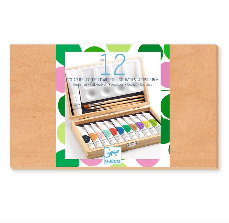 Djeco Artist's Box with 12 Gouaches Tubes Art & Craft