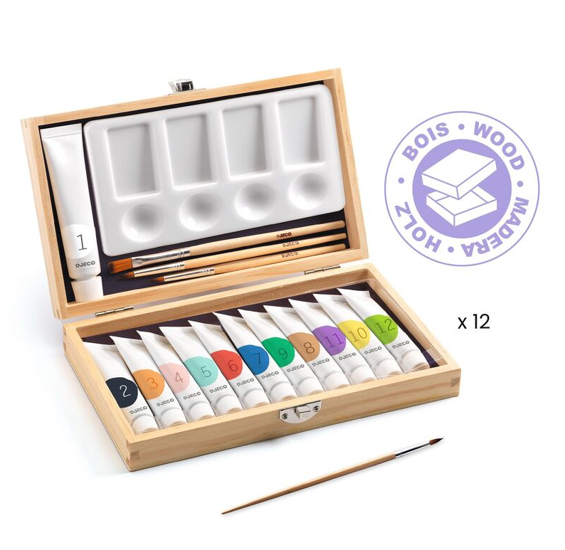 Djeco Artist's Box with 12 Gouaches Tubes Art & Craft