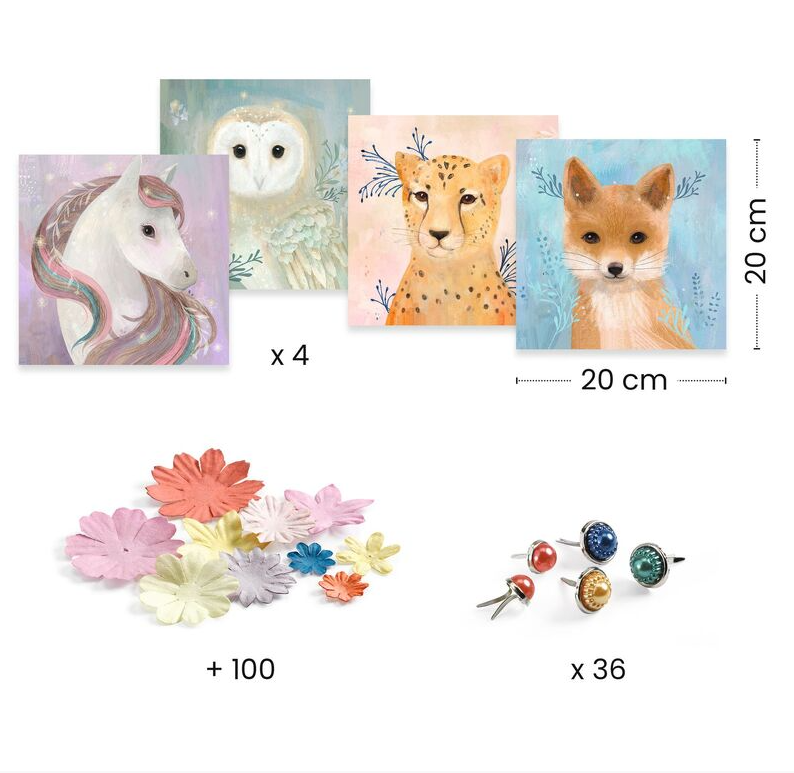Djeco Floral Wreaths 3D Pictures Art & Craft